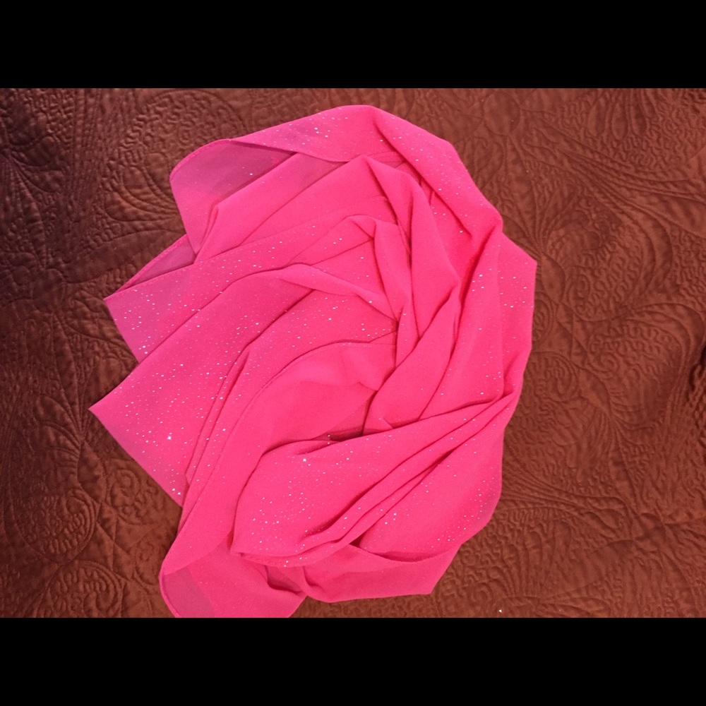 Hot fuchsia sparkly scarf hijab